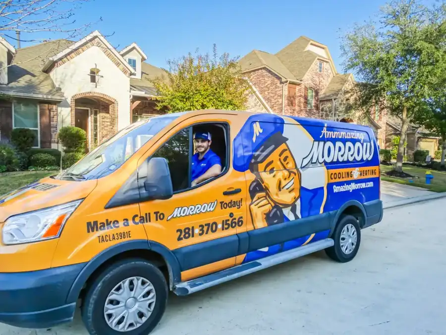 Amazing Morrow branded Ford Transit and technician