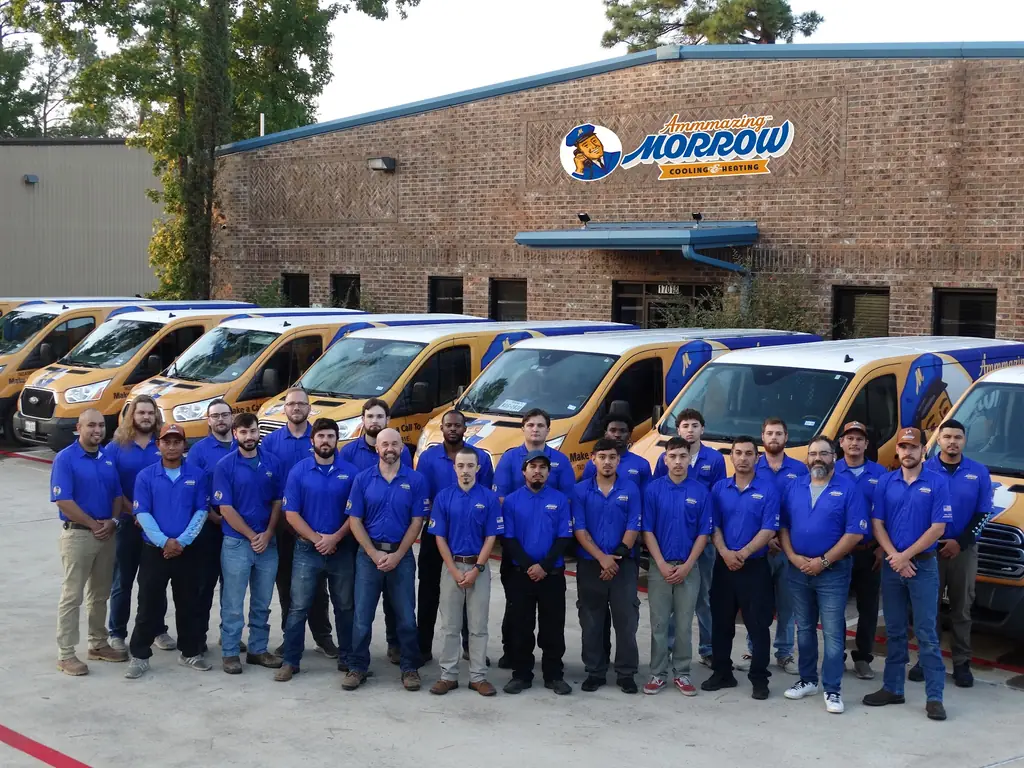 Amazing Morrow team and branded fleet at 17013 Seven Pines Drive in Spring